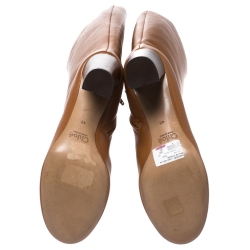 Pre Owned Chloe Tan Leather Knee High Boots Size 41