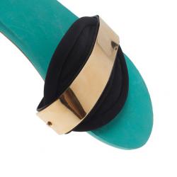 Pre Owned Chloe Celeste Embellished Neoprene Slides Size 41