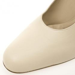 Pre Owned Chloé Beige Leather High Cut Ankle Strap Pumps Size 39.5