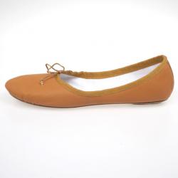 مملوكة مسبقًا Chloé Beige Leather Bow Ballet Flats Size 40
