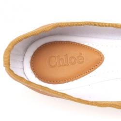مملوكة مسبقًا Chloé Beige Leather Bow Ballet Flats Size 40