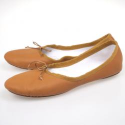 مملوكة مسبقًا Chloé Beige Leather Bow Ballet Flats Size 40