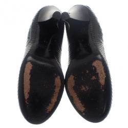 Pre Owned Chloe Black Patent Stitched Pumps Size 39