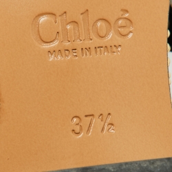 Pre Owned Chloe Black Studded Leather Ankle Boots Size 37.5