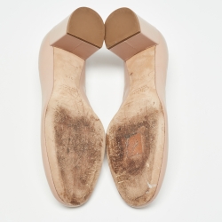 Pre Owned Chloe Pink Scalloped Leather Lauren Pumps Size 37.5