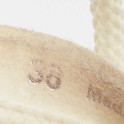 Pre Owned Chloe Beige/White Knit Fabric And Suede Lace Up Sneakers Size 38