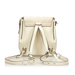 Chloe Off White Leather and Suede Faye Backpack