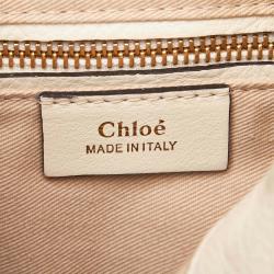 Chloe Off White Leather and Suede Faye Backpack