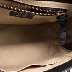 Pre Owned Chloe Black Leather and Suede Small Faye Day Backpack