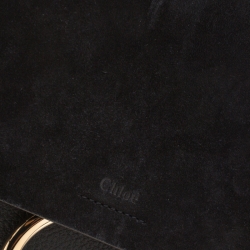 Pre Owned Chloe Black Leather and Suede Small Faye Day Backpack