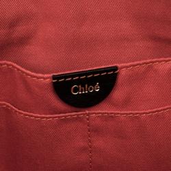 Pre Owned Chloe Angie Black Large Houndstooth Pouch