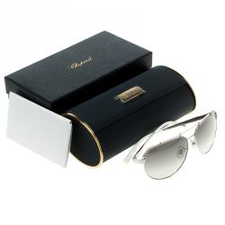 Pre Owned Chopard Grey Titanium SCHA12 Aviator Sunglasses