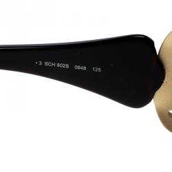 Chopard Brown/Gold SCH802S Crystal Embellished Oversized Sunglasses