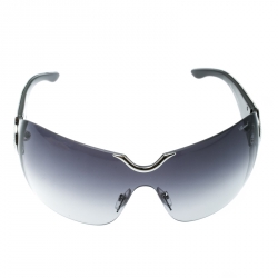 Chopard Black/Black Gradient SCH 883S Crystal Embellished Shield Sunglasses