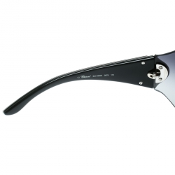 Chopard Black/Black Gradient SCH 883S Crystal Embellished Shield Sunglasses