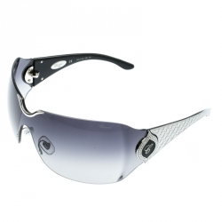 Chopard Black/Black Gradient SCH 883S Crystal Embellished Shield Sunglasses