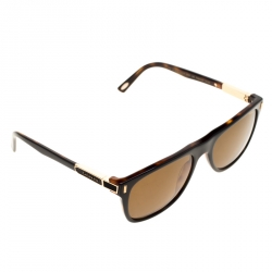 Chopard Tortoise/Brown Polarized SCH219 Rectangle Sunglasses