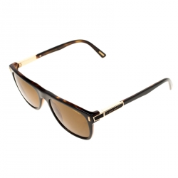 Chopard Tortoise/Brown Polarized SCH219 Rectangle Sunglasses