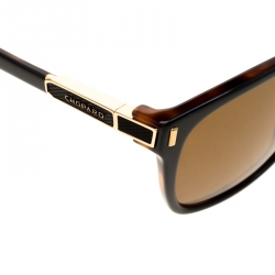 Chopard Tortoise/Brown Polarized SCH219 Rectangle Sunglasses