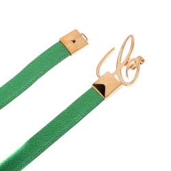 Chopard Green Leather Miss Happy Belt 105CM