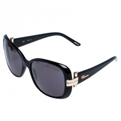 Pre Owned Chopard Black SCH 133S Butterfly Sunglasses