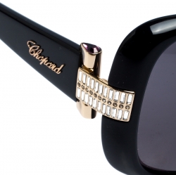 Pre Owned Chopard Black SCH 133S Butterfly Sunglasses