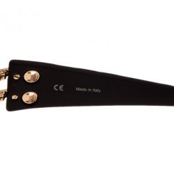Chopard Black and Gold SCH935S Shield Sunglasses