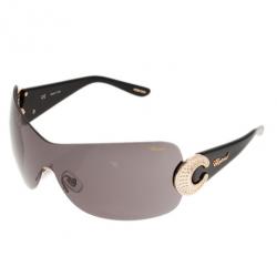 Pre Owned Chopard Black SCH939S Shield Sunglasses