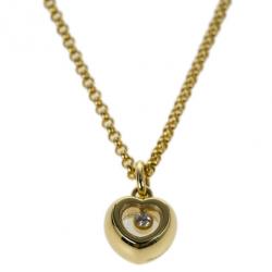مملوكة مسبقًا Chopard Miss Happy Yellow Gold and Diamond Pendant Necklace