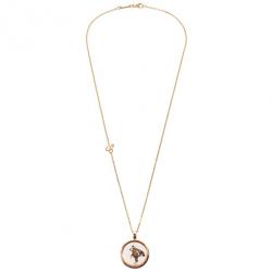 Pre Owned Chopard Happy Animal World Panda 18k Rose Gold Pendant Necklace
