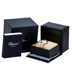 Pre Owned Chopard Silver 18K Rose Gold and Stainless Steel Happy Sport 278573-6002 Women's Wristwatch 30 mm