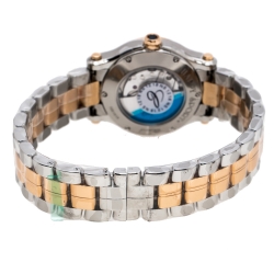 Pre Owned Chopard Silver 18K Rose Gold and Stainless Steel Happy Sport 278573-6002 Women's Wristwatch 30 mm