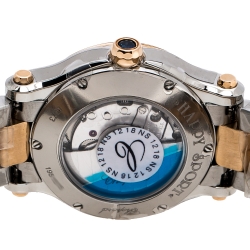 Pre Owned Chopard Silver 18K Rose Gold and Stainless Steel Happy Sport 278573-6002 Women's Wristwatch 30 mm