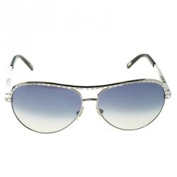 Pre Owned Chopard Black/Silver SCH807S Aviator Sunglasses