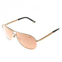 Chopard Pink/Gold SCH A10 Aviator Sunglasses
