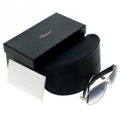 Chopard Blue/Silver SCH866S Embellished Sunglasses