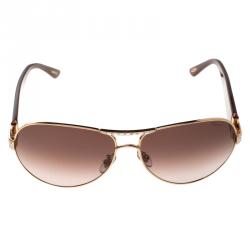 Chopard Burgundy SCH866S Embellished Aviator Sunglasses