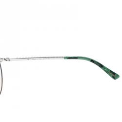 Chopard Silver/Green Gradient SCH934S Embellished Aviator Sunglasses