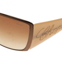 Pre Owned Chopard Brown Swarovski Crystal Embellished Sunglasses