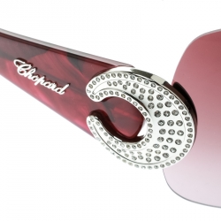 Chopard Burgundy/Burgundy Gradient SCH 939S Shield Sunglasses 