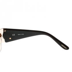 Chopard Brown/Brown Gradient SCH 939S Crystal Embellished Shield Sunglasses