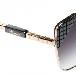 Chopard Gold/Black Gradient Ceramic SCHC41 Cat Eye Sunglasses