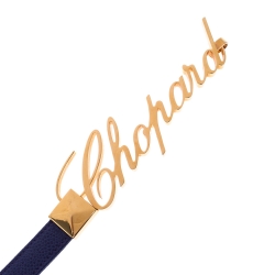 Chopard Purple Leather Logo Buckle Adjustable Belt 90cm