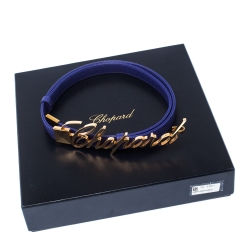 Chopard Purple Leather Logo Buckle Adjustable Belt 90cm