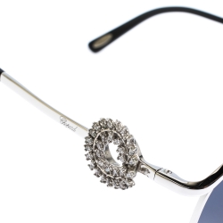 Pre Owned Chopard White Gold Plated/Blue Gradient SCHB21S Special Edition Sunglasses