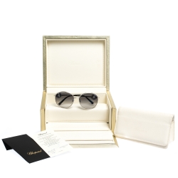 Pre Owned Chopard White Gold Plated/Blue Gradient SCHB21S Special Edition Sunglasses