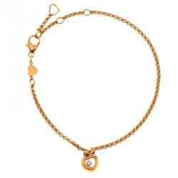 Pre Owned Chopard Happy Heart Diamond 18k Rose Gold Bracelet