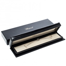 Pre Owned Chopard Happy Diamond Clover 18k White Gold Bracelet