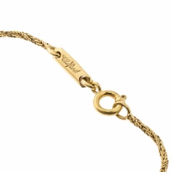 Chopard Vintage Multi Gem Pendant 18k Yellow Gold Rope Chain Necklace