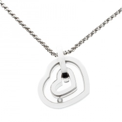 Chopard Happy Diamond Heart 18k White Gold Pendant Necklace